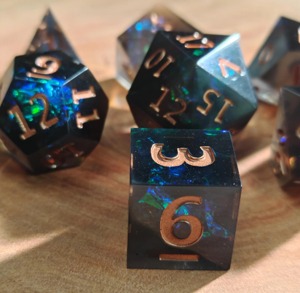 Set de dés en résine polyédriques en boîte vitrine pour le merchandising, pour jeux de rôle de table (Dungeons and Dragons), approvisionnement en gros - Product Image 3