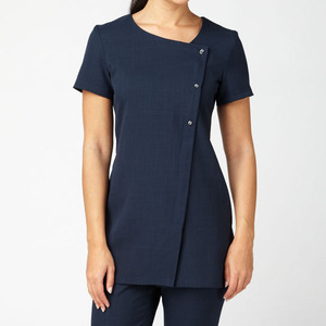 Tenues de travail unisexes personnalisées pour salons de beauté, tunique, chemise, vêtements en coton et élasthanne respirants pour esthéticiennes, cliniques dentaires, hôtels - Product Image 4