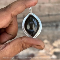 Nouveauté : Pendentif de fête religieux en argent sterling 925 massif plaqué or, avec moissanite et Œil de Shiva naturel, collection Perfections Bijoux