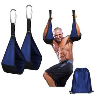 Correas de nailon de alta resistencia para abdominales, barra de tracción, eslingas abdominales colgantes, entrenamiento de fuerza del core, equipo de gimnasio en casa, acolchado antideslizante para piernas - Product Image 1