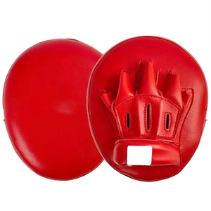 Protège-poignets en cuir sur mesure de haute qualité pour le kickboxing, coussinets de frappe professionnels incurvés pour l'entraînement de boxe, marque OEM - Product Image 1