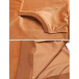 Custom Logo Embroidery Winter Eco-Friendly <b>Plus</b> <b>Size</b> <b>Velour</b> Sweatsuit Men and Women 2 Piece Jogger Set Velvet <b>Tracksuit</b> - Product Image 6