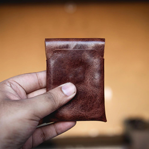 Designer Stitchless Leather <b>Wallet</b> Minimalist Slim Card Holder Genuine Leather No Stitch <b>RFID</b> <b>Blocking</b> Men Car SLW-0040 - Product Image 1