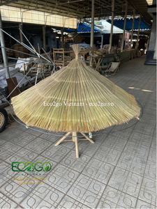 Tropical Thatch Foldable Umbrella | Eco-Friendly Outdoor Furniture for Resorts Hotels & Poolside Spaces | Custom Size - Product Image 1