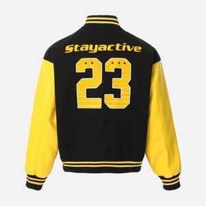 เสื้อโค้ทกันลมไซส์ใหญ่สำหรับผู้ชาย สไตล์ลำลองสำหรับกิจกรรมกลางแจ้ง ทรงโอเวอร์ไซส์ ซิปหน้า สตรีทแวร์ แต่งผ้าแบบแพทช์เวิร์ค ทรงเบสบอล คอตั้ง สำหรับฤดูใบไม้ร่วง - Product Image 4