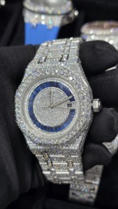 Nouvelle Montre de Luxe Tendance Hip Hop à Mouvement Automatique, Diamants VVS1, Moissanite Bussdown, Iced Out pour Hommes avec Boîte - Product Image 5