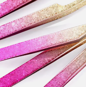 แหนบขนตาปลอมด้ามเงินสีดำกล่องสีชมพูแยกขนตาปลอมฉลากส่วนตัว - Product Image 5