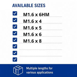 สกรูหัวหกเหลี่ยมเกลียวหยาบ M1.6x6 มม. เกรด 12.9 ผลิตจากเหล็กอัลลอยด์เคลือบสีดำออกไซด์ มาตรฐาน ISO 4762 DIN 912 - Product Image 3