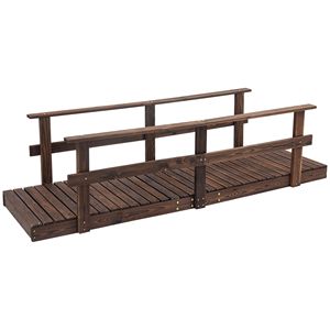 Ponte da Giardino in Legno di Pino da 2,1 m con Finitura Tinta per Laghetti, Fiumi, Rivi, Paesaggistica e Pavimentazione Esterna - Product Image 1