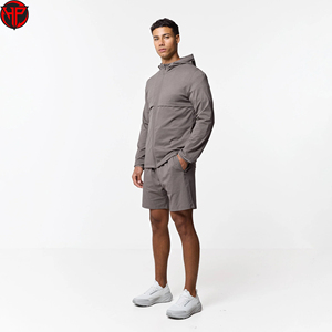Conjunto de Chaqueta Cortavientos y Pantalones Cortos de Nylon Personalizados para Hombre, con Cremallera Completa, Capucha, Estampado de Invierno, Tallas Grandes, Venta al por Mayor, Personalizable - Product Image 1