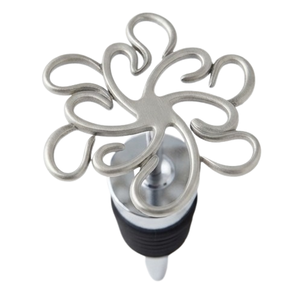 Bouchons de bouteille de vin réutilisables en acier inoxydable plaqué argent, portables et personnalisés, à bas prix - Product Image 6