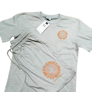 ชุดเสื้อยืดพิมพ์ลาย DTG แบบกำหนดเอง ชุดวอร์มวินเทจสไตล์ย้อมสีเอซิดสำหรับผู้ชาย ผู้ผลิตเสื้อผ้าสตรีทแวร์ ชุดเสื้อยืดและกางเกงขาสั้นลายตัวอักษร - Product Image 1