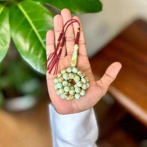 Collier de prière musulman Misbaha Kazaz, bijoux islamiques de mode pour femme, cadeau de l'Aïd, avec pompon et perles de verre, 99 perles, Tasbih Allah - Product Image 2