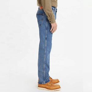 Custom <b>Men's</b> Mid Waist Lightweight Denim <b>Jeans</b> Straight Casual Slim Fit Stretch <b>Drawstring</b> Closure Skinny Quick Dry Pants - Product Image 5