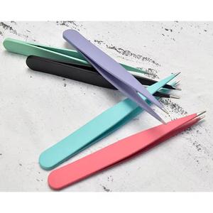 Juego de Pinzas para Pestañas de Acero Inoxidable de Precisión, Punta Suave, 5 Colores, para Herramientas de Extensión de Pestañas - Product Image 5