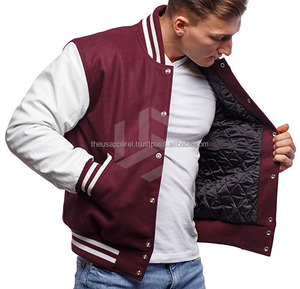 Custom Unisex Leather <b>Bomber</b> <b>Varsity</b> <b>Jacket</b> <b>Men's</b> Waterproof Windproof Eco-Friendly Reversible Winter Sherpa Lining High Street - Product Image 4