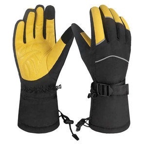 Professional Waterproof Leather Ski <b>Gloves</b> Full Finger Custom Unisex Durable Quality Preventing Injuries Comfortable - Product Image 1