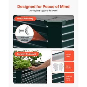 Galvanized <b>Raised</b> Garden Bed 6.67x3.35x1.51 Ft Rectangular Metal <b>Planter</b> Box Kit Rustproof Outdoor Elevated Planting Box - Product Image 6