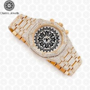 Charm_Jewells Luxury Women's Crystal <b>Watch</b> Yellow Gold Bracelet Round Dial Analog Quartz Movement 38mm Fashion Jewelry - Product Image 1