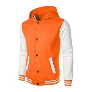 Vestes universitaires unisexes grande taille, logo personnalisé brodé, fermeture éclair vintage, vente en gros, veste Letterman vierge - Product Image 5