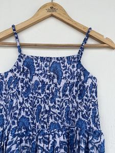 Femmes filles imprimé pur coton Maxi robe indien bloc imprimé décontracté été soirée à la mode en gros longue Midi en vrac - Product Image 5