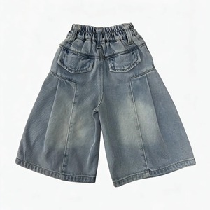 Shorts en jean premium pour garçons, tissu tissé brodé, respirant, taille élastique, décontracté, pour l'été, OEM Bangladesh - Product Image 6