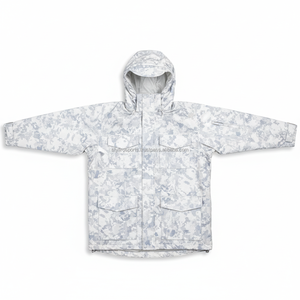 Custom OEM White Digital <b>Camo</b> Hunting <b>Jacket</b> Breathable Waterproof Shell Multi Pocket Tactical Field Coat for Winter Hunting - Product Image 1