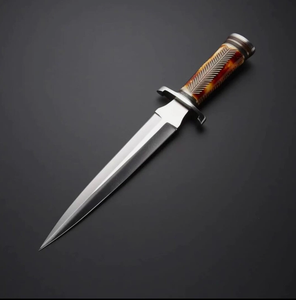 Couteau utilitaire d'extérieur artisanal en acier à haute teneur en carbone de qualité industrielle avec étui de rangement en cuir véritable et support OEM/ODM - Product Image 4