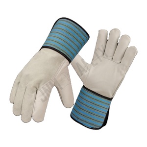 Gants de travail en cuir de vachette grainé de qualité supérieure pour hommes, protection industrielle de sécurité pour ébénistes canadiens - Product Image 5