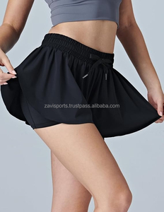 Jupes de tennis personnalisées pour femmes, logo 2 en 1, shorts de cheerleaders pour filles, shorts pour jeunes, shorts fluides à motif papillon pour femmes - Product Image 4