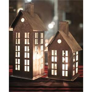 Farolillo Decorativo de Zinc Antiguo para Velas de Té, Portavelas de Metal con Recorte de Corazón para Decoración de Mesa en Bodas y Navidad - Product Image 3