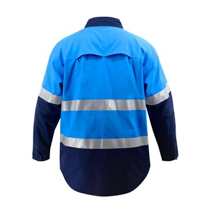 <b>Work</b> Wear Safety Clothing Construction Long Sleeve Hi Vis Reflective <b>Waterproof</b> Windproof Breathable Road Safety Shirt - Product Image 2