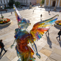 Sculptures d'anges classiques européennes en fibre de verre blanches, grandes statues de jardin, décoration intérieure, résistantes à l'eau, aux UV et aux intempéries