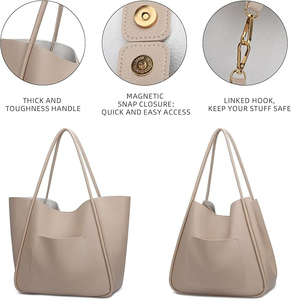 Sac fourre-tout en cuir véritable de haute qualité pour femmes, fermeture à glissière, imperméable, broderie personnalisable, couleurs et tailles variées, mode Velano - Product Image 4