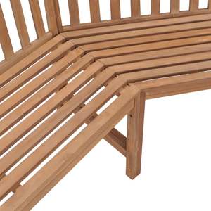 Banc d'angle de patio en bois de teck massif 72.8 "x 72.8" x 35.4 "-Mobilier d'extérieur durable - Product Image 5