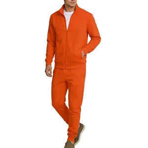 Conjunto Deportivo Gris para Hombre 2026, Manga Larga, Cierre de Cremallera, Color Sólido, Cuello Alto, Pantalones Deportivos, Otoño, ODM OEM - Product Image 2