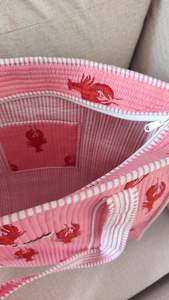 Bolso Tote de Algodón Acolchado de Color Sólido con Cierre de Cremallera y Abierto, Estilo Inglés, Bolso de Mano de Moda para Mujer para Todas las Temporadas - Product Image 2