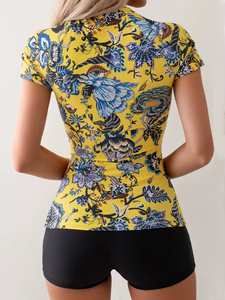 Compression Short Sleeve Rash Guard for Women Spandex Cool Best Fishing <b>Wetsuit</b> for Women Sexy Swimwear Rash Guard - Product Image 2
