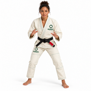 ชุดยูนิเซ็กซ์ BJJ Gi บราซิลเลี่ยนยิวยิตสู ชุดยูนิฟอร์ม IBJJF คิโมโน ผ้าฝ้าย 100% 400 กรัม ผ้าทอเพิร์ลวีฟ ยับยาก น้ำหนักเบา สำหรับการแข่งขัน - Product Image 2