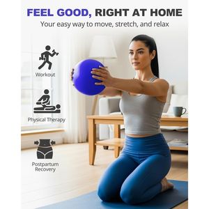 9-Inch Small Exercise Pilates Ball Core Training Yoga Ball for <b>Physical</b> Therapy Balance Stability Stretching - Product Image 3