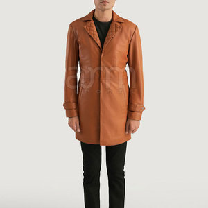 New Fashion Leather <b>Coat</b> Top Quality Best Material Made In Pakistan Wholesale Price Men Leather <b>Long</b> <b>Coat</b> - Product Image 6