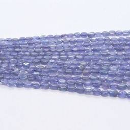 Cuentas ovaladas lisas de tanzanita natural AAA de 4x6 a 5x7 mm, cuentas sueltas de piedras preciosas de tanzanita genuina, hilo de 16 pulgadas para la fabricación de joyería. - Product Image 6