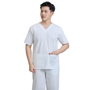 Needle Detection Medical <b>Scrub</b> <b>Set</b> WFX-CVC Knitted Fabric Vietnam Made 52% Cotton 45% Polyester 3% Spandex FMF Unisex - Product Image 1