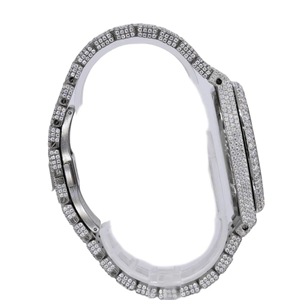 Montre tendance sertie de diamants de laboratoire incolores pour hommes, qualité supérieure, prix de gros - Product Image 4