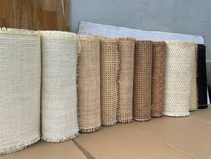 Tissu en rotin naturel durable et non toxique, tissage diagonal, motif carré, maille tissée pour chaise et armoire - Product Image 6