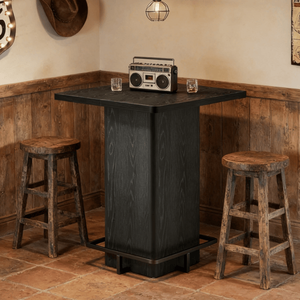 Tavolo Alto Pieghevole per Bar, Arredamento per Interni ed Esterni, Casa, Hotel, Seminterrato, Giardino, Feste, Base Robusta - Product Image 4