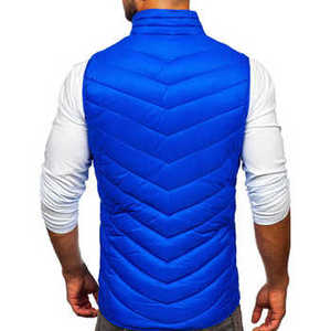 Gilet matelassé d'hiver pour homme, veste sans manches, design matelassé épais, chauffe-corps thermique isolé pour les activités de plein air, décontracté - Product Image 4