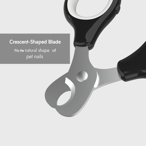 กรรไกรตัดเล็บสัตว์เลี้ยงสแตนเลสสำหรับแมวและสุนัขพร้อมด้ามจับกันลื่นแบบนุ่ม ใบมีดโค้งปลอดภัย กรรไกรกรูมมิ่ง - Product Image 4