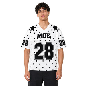 Jersey de Fútbol Americano Personalizado OEM con Diseño de Puntos, 100% Poliéster Transpirable, Unisex, Ropa Urbana, con Logotipo y Número Personalizables - Product Image 1