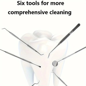 Kit d'hygiène dentaire BAFA : Cure-dents, gratte-dents, pince à tartre et miroir buccal en acier inoxydable - Product Image 4